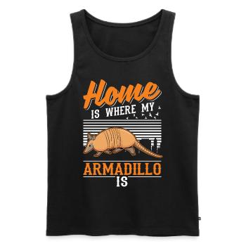 Armadillo Zuhause Gürteltier - Männer Premium Bio Tank Top - Schwarz - Vorne - AI Model Male 178 light (178cm)