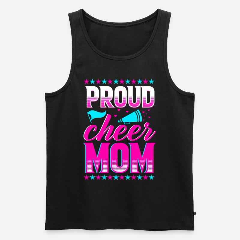 Cheerleading Mutter Cheerleader Eltern - Männer Premium Bio Tank Top - Schwarz