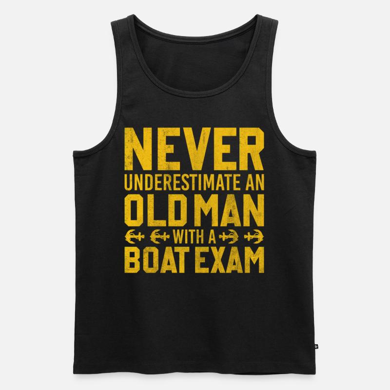 Sailor Bott Boating Captain Sailing - Débardeur bio Premium Homme - noir