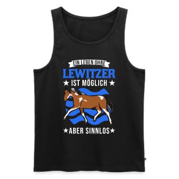 Ein Leben ohne Lewitzer ist möglich Aber sinnlos - Männer Premium Bio Tank Top - Schwarz - Vorne - Michal (187cm)
