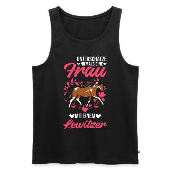 Lewitzer Pferd Besitzerin Lewitzer - Männer Premium Bio Tank Top - Schwarz - Vorne - Michal (187cm)