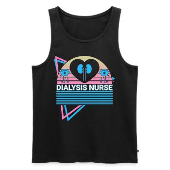 Dialysis Nurse Retro - Men's Premium Organic Tank Top - black - Front - Michal (187cm)
