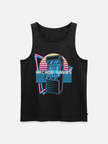 Arcade Games Retro - Men's Premium Organic Tank Top - black