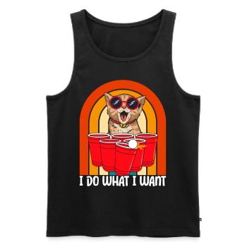 I Do What I Want - Männer Premium Bio Tank Top - Schwarz - Vorne - AI Model Male 178 light (178cm)