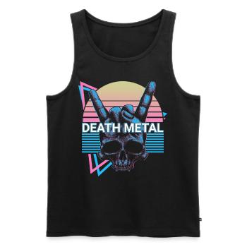 Death Metal Retro - Men's Premium Organic Tank Top - black - Front - Michal (187cm)