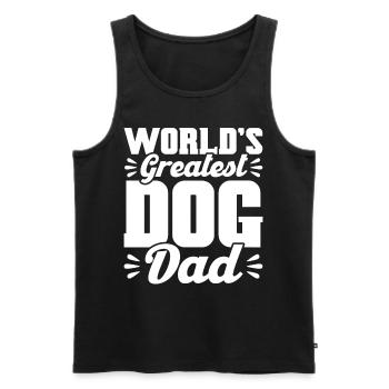 Le meilleur père de chien du monde - Débardeur bio Premium Homme - noir - Devant - AI Model Male 178 light (178cm)