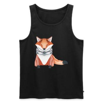 Renard - Débardeur bio Premium Homme - noir - Devant - Michal (187cm)