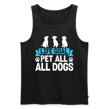 Life Goal Pet All All Dogs - Männer Premium Bio Tank Top - Schwarz - Vorne - AI Model Male 178 light (178cm)
