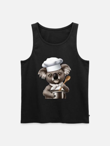 Cooking Spoon Koala - Men's Premium Organic Tank Top - black