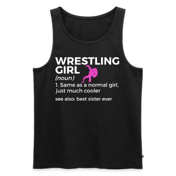 Wrestling - Männer Premium Bio Tank Top - Schwarz - Vorne - Michal (187cm)