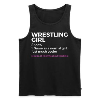 Wrestling - Männer Premium Bio Tank Top - Schwarz - Vorne - AI Model Male 178 light (178cm)