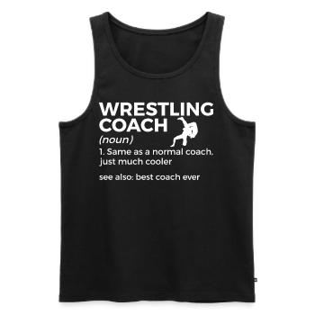 Wrestling - Männer Premium Bio Tank Top - Schwarz - Vorne - Michal (187cm)