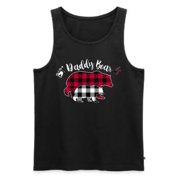 Daddy Bear - Männer Premium Bio Tank Top - Schwarz - Vorne - AI Model Male 178 light (178cm)