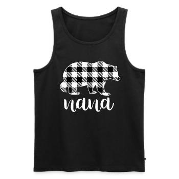 Nana Ours - Débardeur bio Premium Homme - noir - Devant - AI Model Male 178 light (178cm)