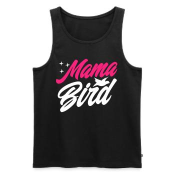 Mama Bird - Männer Premium Bio Tank Top - Schwarz - Vorne - AI Model Male 178 light (178cm)