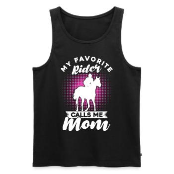 My Favorite Rider Calls Me Mom - Men's Premium Organic Tank Top - black - Front - Michal (187cm)