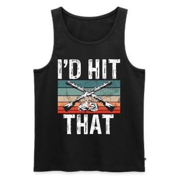 Tontaubenschießen & Lustige Sportschütze Tontauben - Männer Premium Bio Tank Top - Schwarz - Vorne - AI Model Male 178 light (178cm)