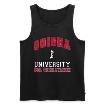 Shisha Tshirt Hommes Pipe à eau pour femmes - Débardeur bio Premium Homme - noir - Devant - AI Model Male 178 light (178cm)