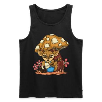 Banjo Shirts For Men Bluegrass Appalachia Folk - Men's Premium Organic Tank Top - black - Front - AI Model Male 178 light (178cm)