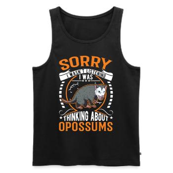 Opossum Cadeau Marsupial Opossum - Débardeur bio Premium Homme - noir - Devant - Michal (187cm)
