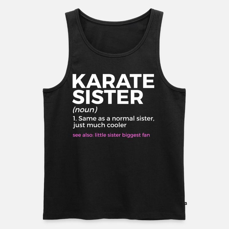 Karate - Männer Premium Bio Tank Top - Schwarz