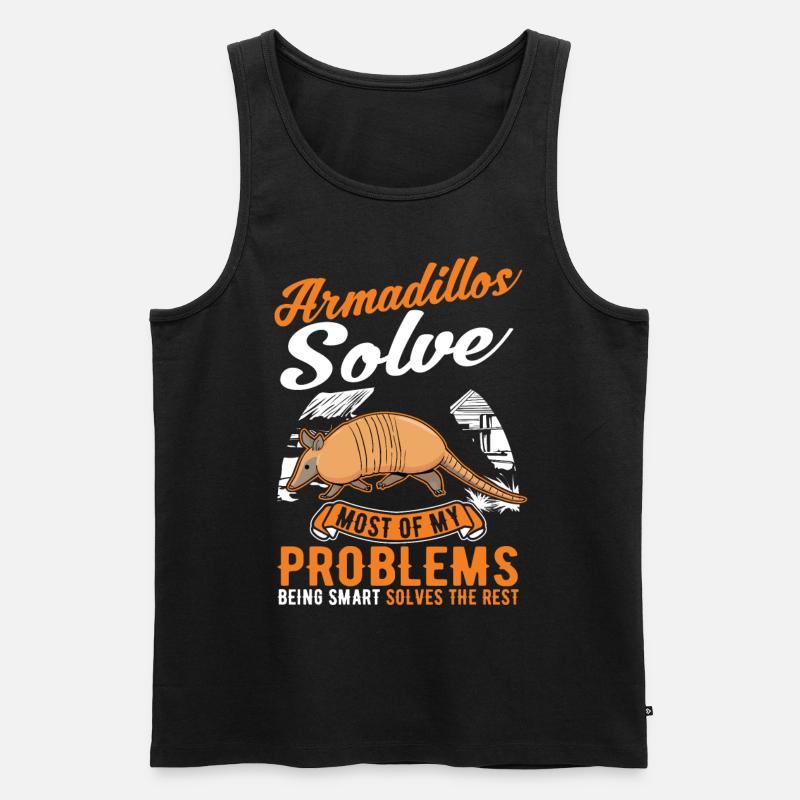 Gürteltier Geschenk Armadillo - Männer Premium Bio Tank Top - Schwarz