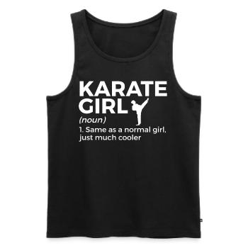 Karate - Männer Premium Bio Tank Top - Schwarz - Vorne - Michal (187cm)