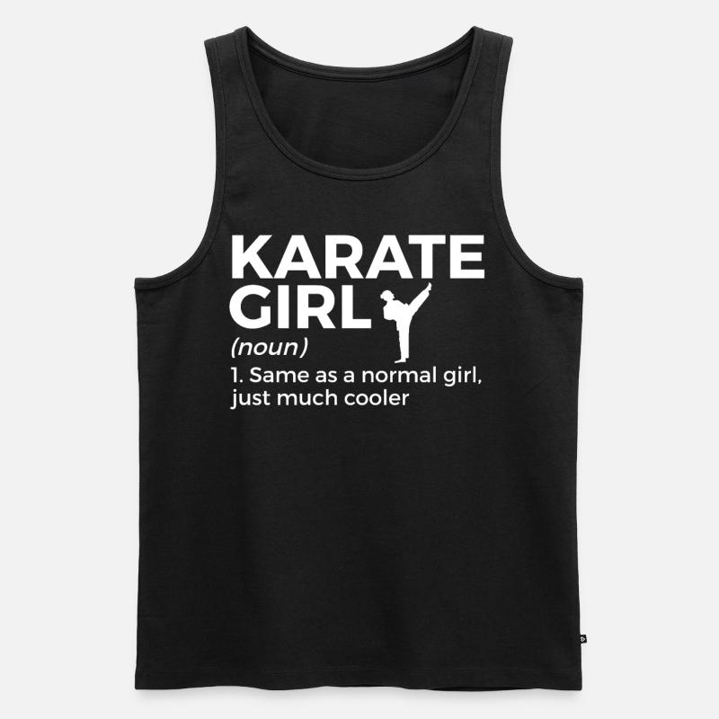 Karate - Männer Premium Bio Tank Top - Schwarz