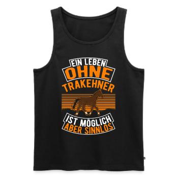 Ein Leben ohne Trakehner ist möglich Aber sinnlos - Männer Premium Bio Tank Top - Schwarz - Vorne - AI Model Male 178 light (178cm)