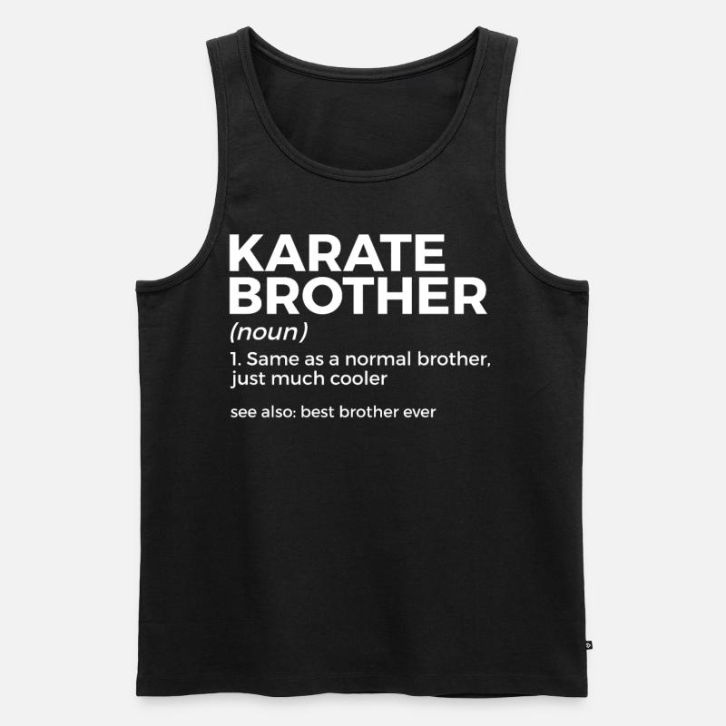 Karate - Männer Premium Bio Tank Top - Schwarz