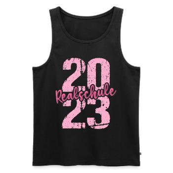 Realschule bestanden Realschulabschluss 2023 - Männer Premium Bio Tank Top - Schwarz - Vorne - Michal (187cm)