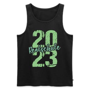 Realschule bestanden Realschulabschluss 2023 - Männer Premium Bio Tank Top - Schwarz - Vorne - Michal (187cm)