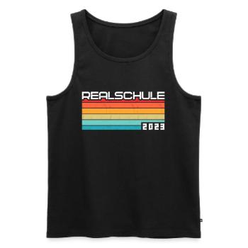 Realschule bestanden Realschulabschluss 2023 - Männer Premium Bio Tank Top - Schwarz - Vorne - Michal (187cm)