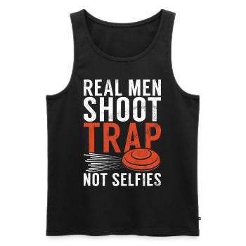 Tontaubenschießen & Lustige Sportschütze Tontauben - Männer Premium Bio Tank Top - Schwarz - Vorne - AI Model Male 178 light (178cm)