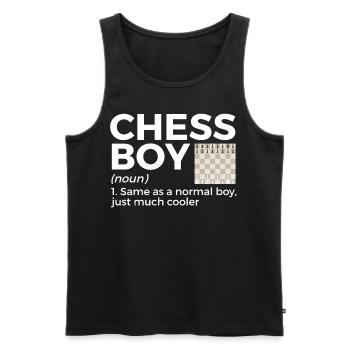 Schach Spieler - Männer Premium Bio Tank Top - Schwarz - Vorne - Michal (187cm)