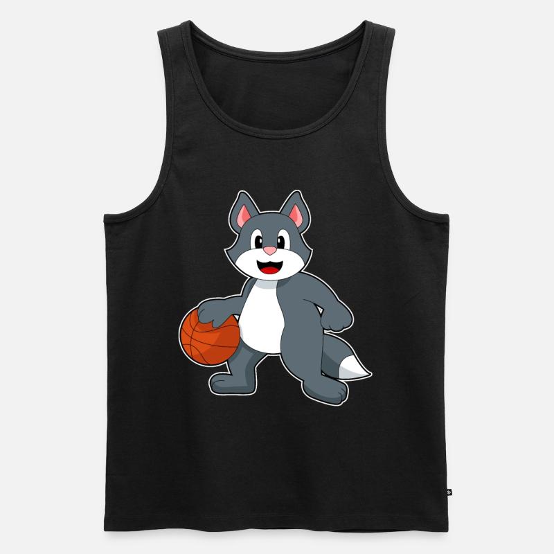 Chat Basketteur Basketteur - Débardeur bio Premium Homme - noir