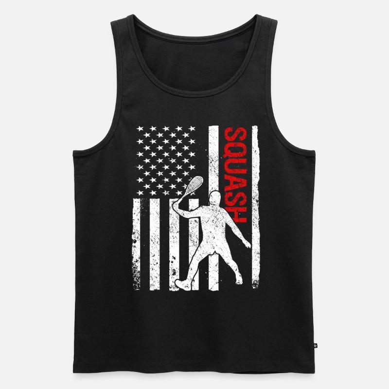Squash Spieler - Männer Premium Bio Tank Top - Schwarz