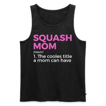 Squash Player - Men's Premium Organic Tank Top - black - Front - AI Model Male 178 light (178cm)