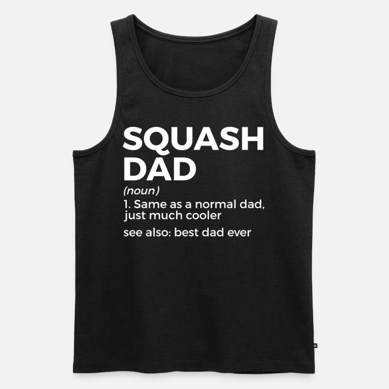 Squash Spieler - Männer Premium Bio Tank Top - Schwarz