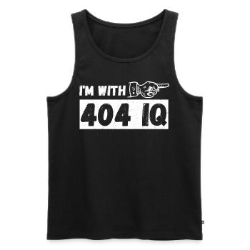 I'm with Stupid 404 Error Programmer Coding - Männer Premium Bio Tank Top - Schwarz - Vorne - AI Model Male 178 light (178cm)