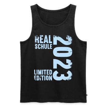Realschule bestanden Realschulabschluss 2023 - Männer Premium Bio Tank Top - Schwarz - Vorne - Michal (187cm)