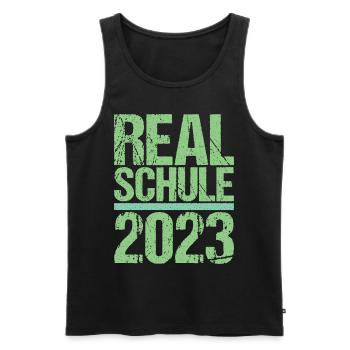 Realschule bestanden Realschulabschluss 2023 - Männer Premium Bio Tank Top - Schwarz - Vorne - Michal (187cm)