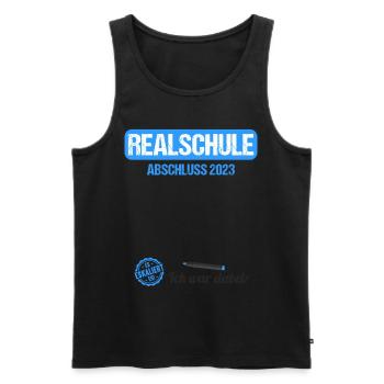 Realschule Gästebuch Realschulabschluss 2023 - Männer Premium Bio Tank Top - Schwarz - Vorne - Michal (187cm)