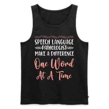 Speech Therapist Therapy Assistant - Männer Premium Bio Tank Top - Schwarz - Vorne - AI Model Male 178 light (178cm)