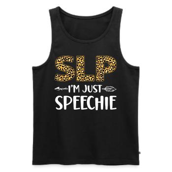 Speech Therapist Therapy Assistant - Men's Premium Organic Tank Top - black - Front - Michal (187cm)