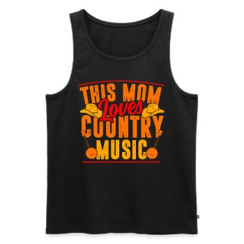 Country Musik Frau - Männer Premium Bio Tank Top - Schwarz - Vorne - Michal (187cm)