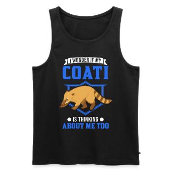 Coati Cadeau Coati Proboscis - Débardeur bio Premium Homme - noir - Devant - Michal (187cm)
