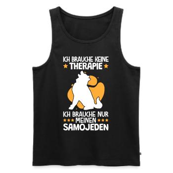 Brauche nur meinen Samojede Schlittenhund - Männer Premium Bio Tank Top - Schwarz - Vorne - Michal (187cm)