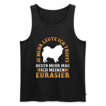 Desto mehr mag ich Eurasier Eurasian Dog - Männer Premium Bio Tank Top - Schwarz - Vorne - Michal (187cm)