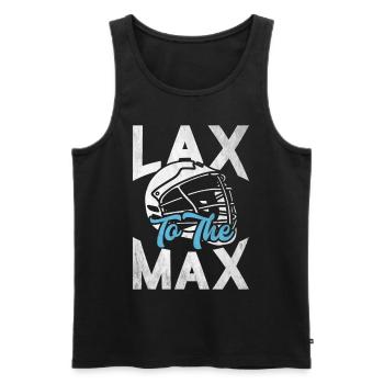 LAX Trikot & Lustiger Lacrosse Sport Spruch - Männer Premium Bio Tank Top - Schwarz - Vorne - AI Model Male 178 light (178cm)